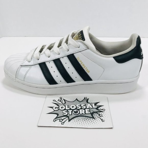 ❌SOLD❌ Adidas Originals Superstar Leather White Black - Picture 4 of 9